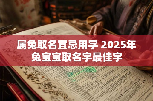 属兔取名宜忌用字 2025年兔宝宝取名字最佳字