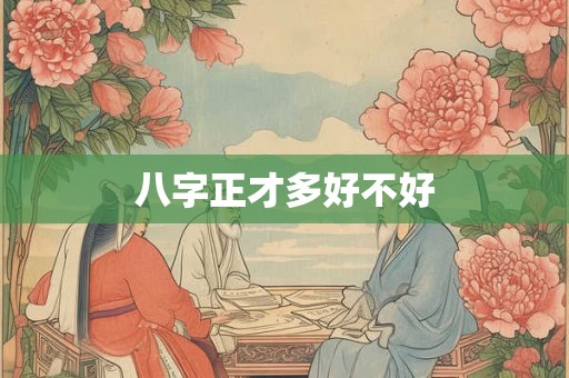 八字正才多好不好