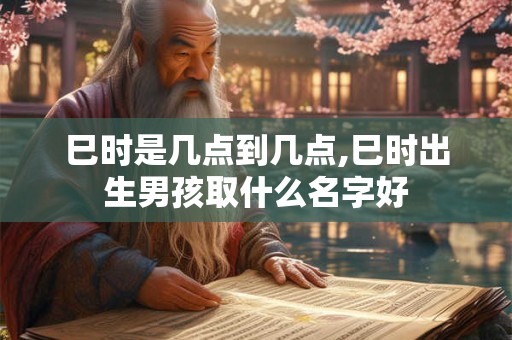 巳时是几点到几点,巳时出生男孩取什么名字好 巳时是几点到几点,巳时出生男孩取什么名字好