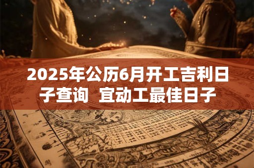 2025年公历6月开工吉利日子查询  宜动工最佳日子