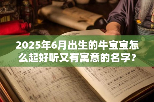 2025年6月出生的牛宝宝怎么起好听又有寓意的名字？