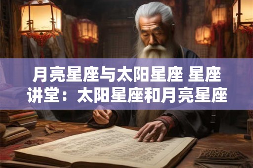 月亮星座与太阳星座 星座讲堂：太阳星座和月亮星座的区别