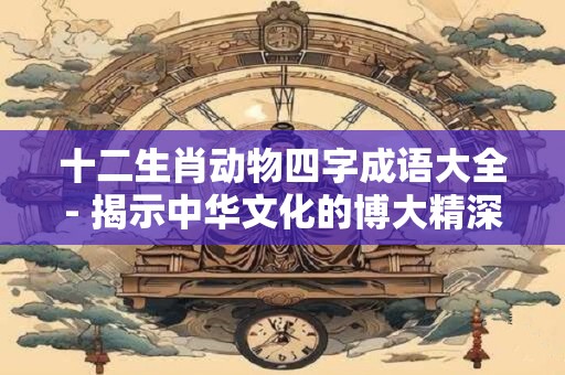 十二生肖动物四字成语大全- 揭示中华文化的博大精深