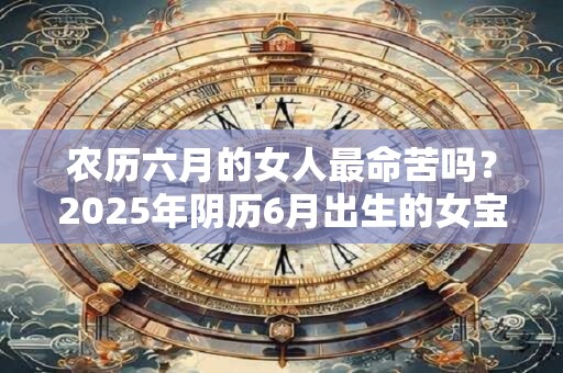 农历六月的女人最命苦吗?2025年阴历6月出生的女宝宝命运详解 农历六月的女人最命苦吗?2025年阴历6月出生的女宝宝命运详解