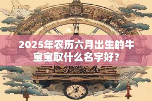 2025年农历六月出生的牛宝宝取什么名字好? 2025年农历六月出生的牛宝宝取什么名字好?