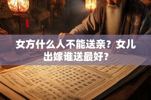 女方什么人不能送亲?女儿出嫁谁送最好? 女方什么人不能送亲?女儿出嫁谁送最好?