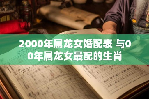 2000年属龙女婚配表 与00年属龙女最配的生肖