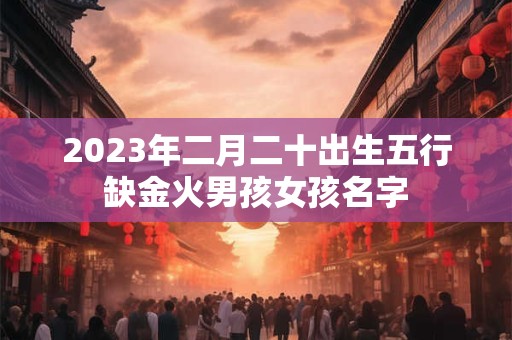 2023年二月二十出生五行缺金火男孩女孩名字