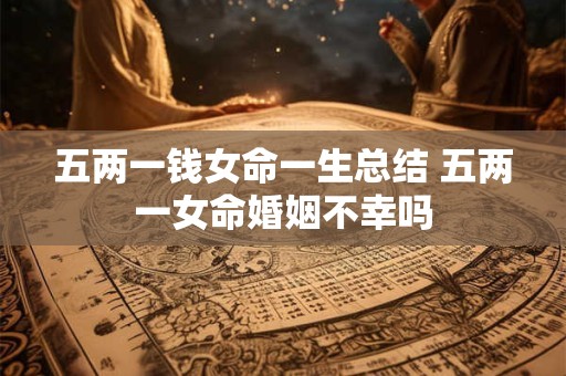 五两一钱女命一生总结 五两一女命婚姻不幸吗