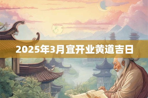 2025年3月宜开业黄道吉日