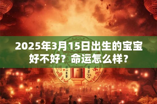 2025年3月15日出生的宝宝好不好？命运怎么样？