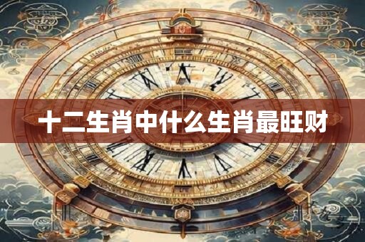 十二生肖中什么生肖最旺财