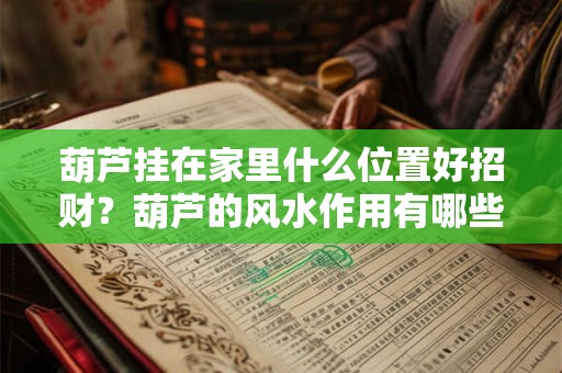 葫芦挂在家里什么位置好招财？葫芦的风水作用有哪些？