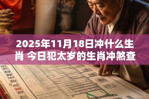 2025年11月18日冲什么生肖 今日犯太岁的生肖冲煞查询：