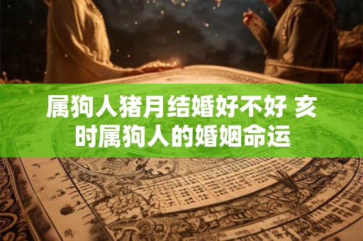 属狗人猪月结婚好不好 亥时属狗人的婚姻命运