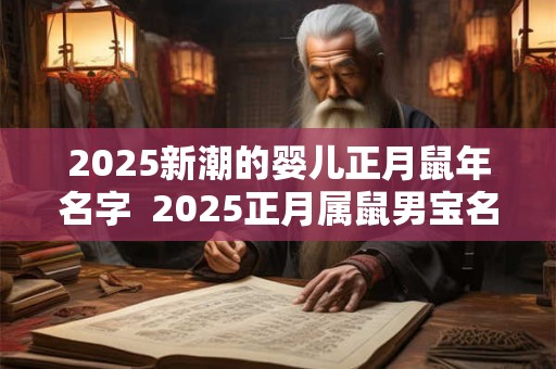 2025新潮的婴儿正月鼠年名字  2025正月属鼠男宝名字