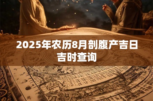 2025年农历8月剖腹产吉日吉时查询