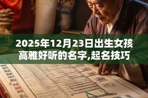 2025年12月23日出生女孩高雅好听的名字,起名技巧分享