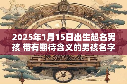 2025年1月15日出生起名男孩 带有期待含义的男孩名字