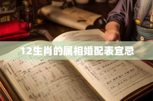 12生肖的属相婚配表宜忌
