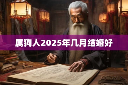 属狗人2025年几月结婚好