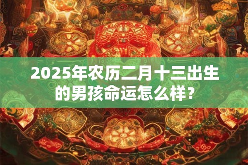 2025年农历二月十三出生的男孩命运怎么样？