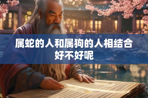 属蛇的人和属狗的人相结合好不好呢