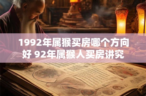 1992年属猴买房哪个方向好 92年属猴人买房讲究