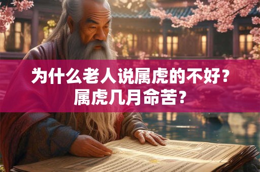 为什么老人说属虎的不好?属虎几月命苦? 为什么老人说属虎的不好?属虎几月命苦?