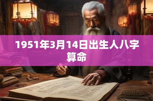 1951年3月14日出生人八字算命