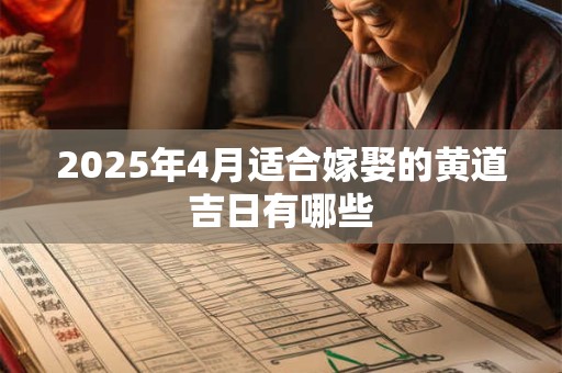 2026年4月适合嫁娶的黄道吉日有哪些 2026年4月适合嫁娶的黄道吉日有哪些
