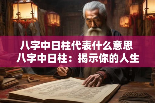 八字中日柱代表什么意思 八字中日柱：揭示你的人生秘密！