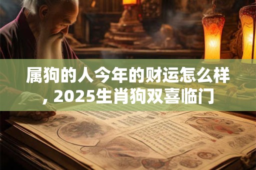 属狗的人今年的财运怎么样, 2025生肖狗双喜临门