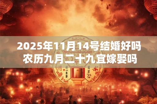2025年11月14号结婚好吗 农历九月二十九宜嫁娶吗 2025年11月14号结婚好吗 农历九月二十九宜嫁娶吗