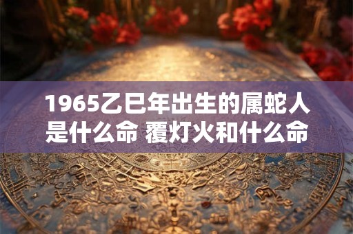 1965乙巳年出生的属蛇人是什么命 覆灯火和什么命最配