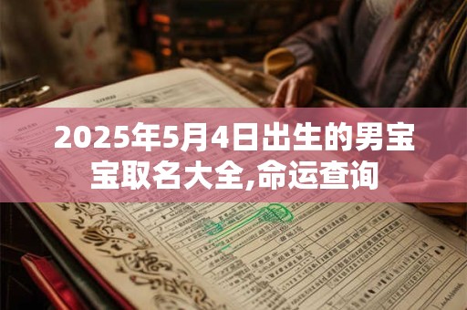 2025年5月4日出生的男宝宝取名大全,命运查询