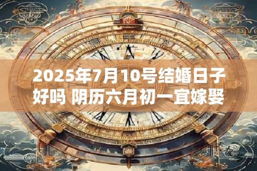 2025年7月10号结婚日子好吗 阴历六月初一宜嫁娶吗