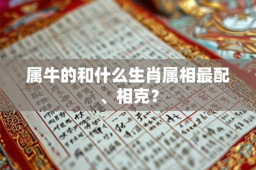 属牛的和什么生肖属相最配、相克？