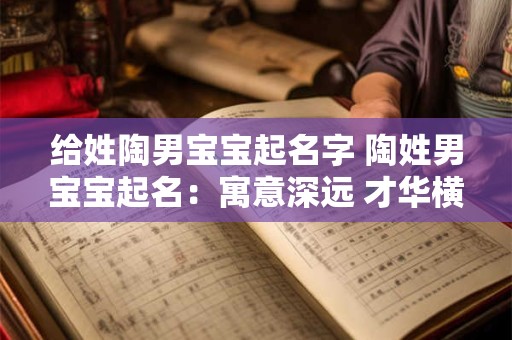 给姓陶男宝宝起名字 陶姓男宝宝起名：寓意深远 才华横溢