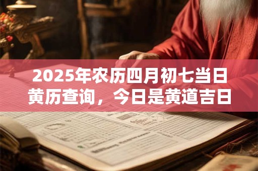 2025年农历四月初七当日黄历查询，今日是黄道吉日吗