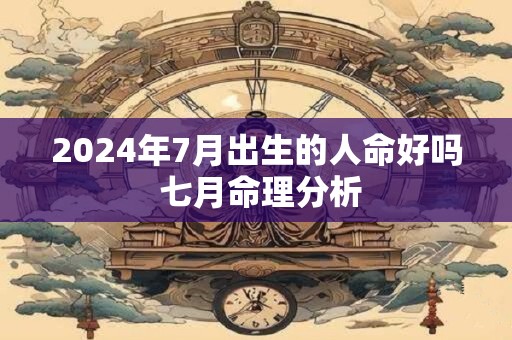 2024年7月出生的人命好吗 七月命理分析
