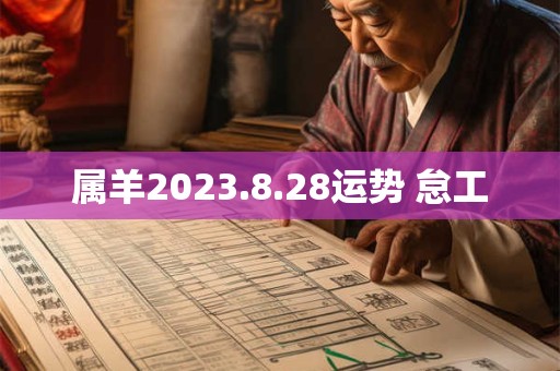 属羊2023.8.28运势 怠工
