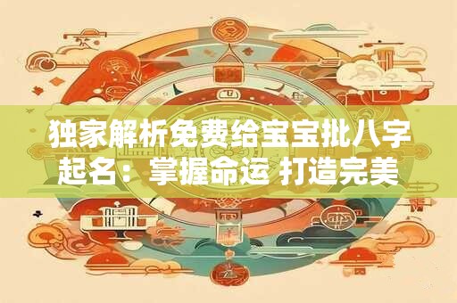 独家解析免费给宝宝批八字起名：掌握命运 打造完美人生！