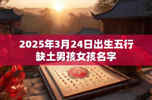 2025年3月24日出生五行缺土男孩女孩名字