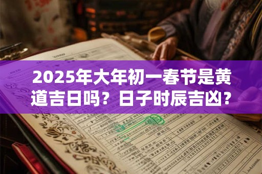 2025年大年初一春节是黄道吉日吗？日子时辰吉凶？
