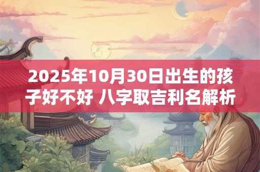 2025年10月30日出生的孩子好不好 八字取吉利名解析 2025年10月30日出生的孩子好不好 八字取吉利名解析