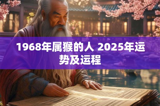 1968年属猴的人 2025年运势及运程