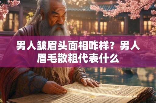 男人皱眉头面相咋样？男人眉毛散粗代表什么