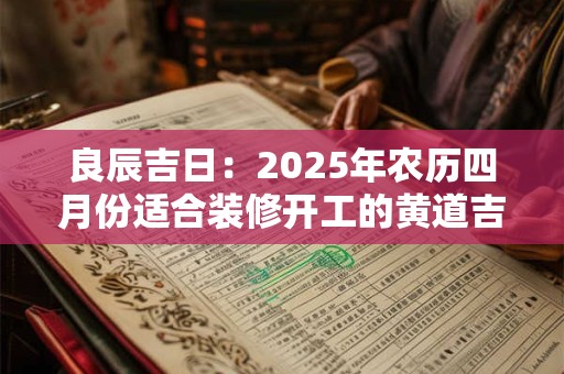 良辰吉日：2025年农历四月份适合装修开工的黄道吉日