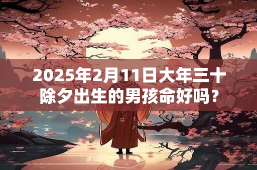2025年2月11日大年三十除夕出生的男孩命好吗？
